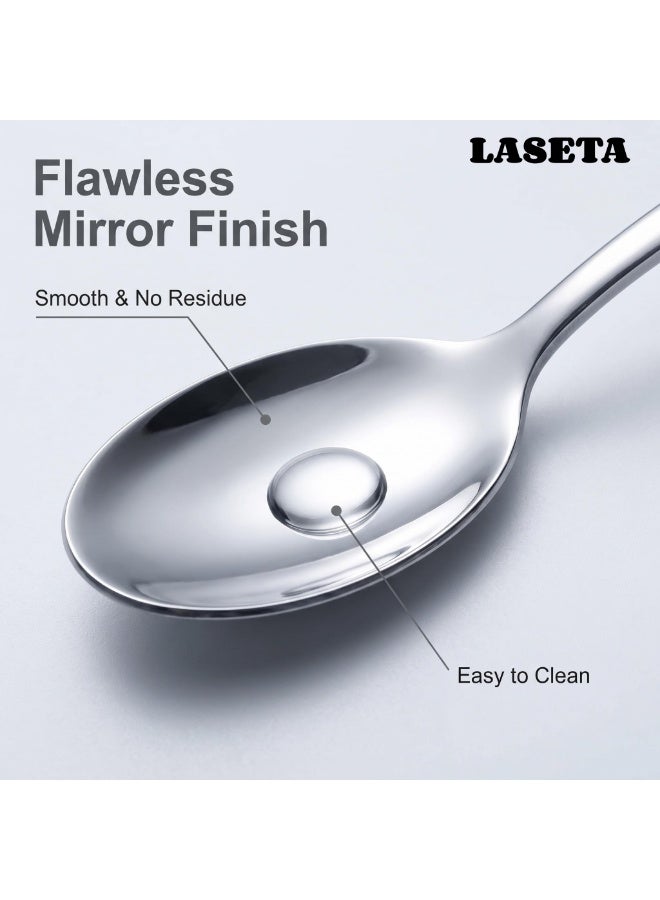 Laseta 4 PCS Long Handle Iced Tea Spoon, Coffee Spoon, Ice Cream Spoon, Stainless Steel Spoons - Image 3