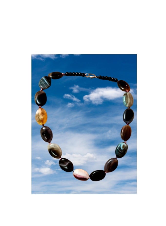 Elegant Choker gemstones necklace ( agate ) suitable for all occasions , special gift - Image 1