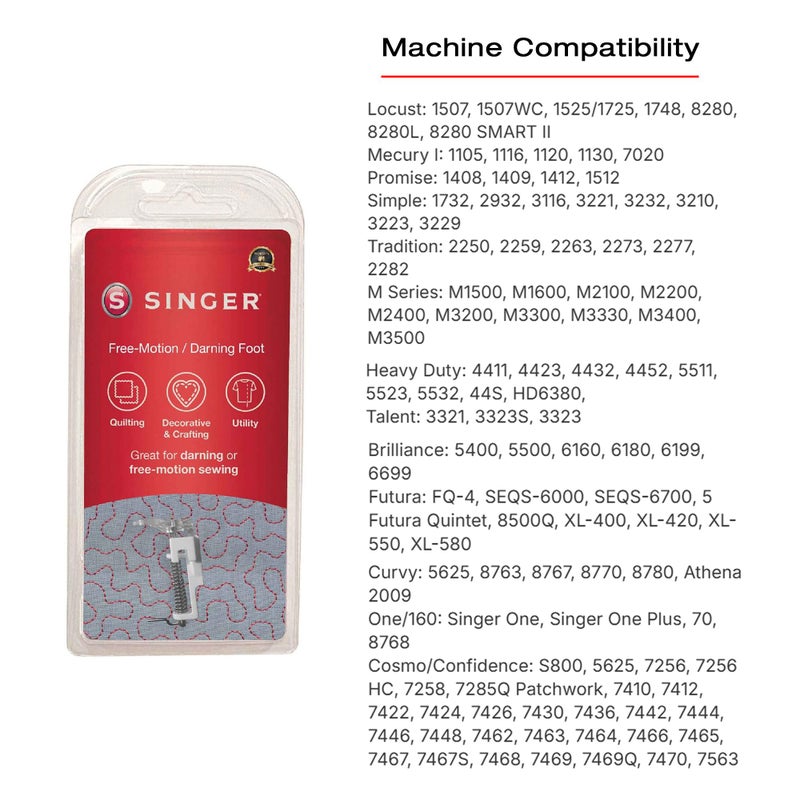 SINGER | Darning Presser Foot - Sewing Made Easy - Image 4