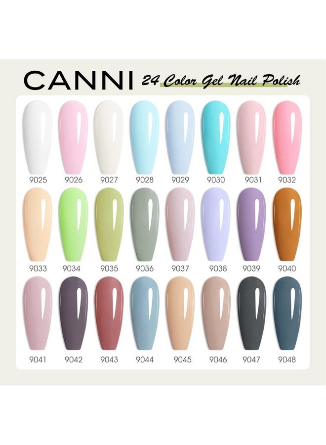 CANNI CC2 Gel Nail Polish Set, 30 Pcs 9ml White Pink Nude Blue Pastel Gel Polish Kit Soak Off LED Natural Nail Polish Set Nail Art Starter Manicure Salon DIY at Home - Image 2