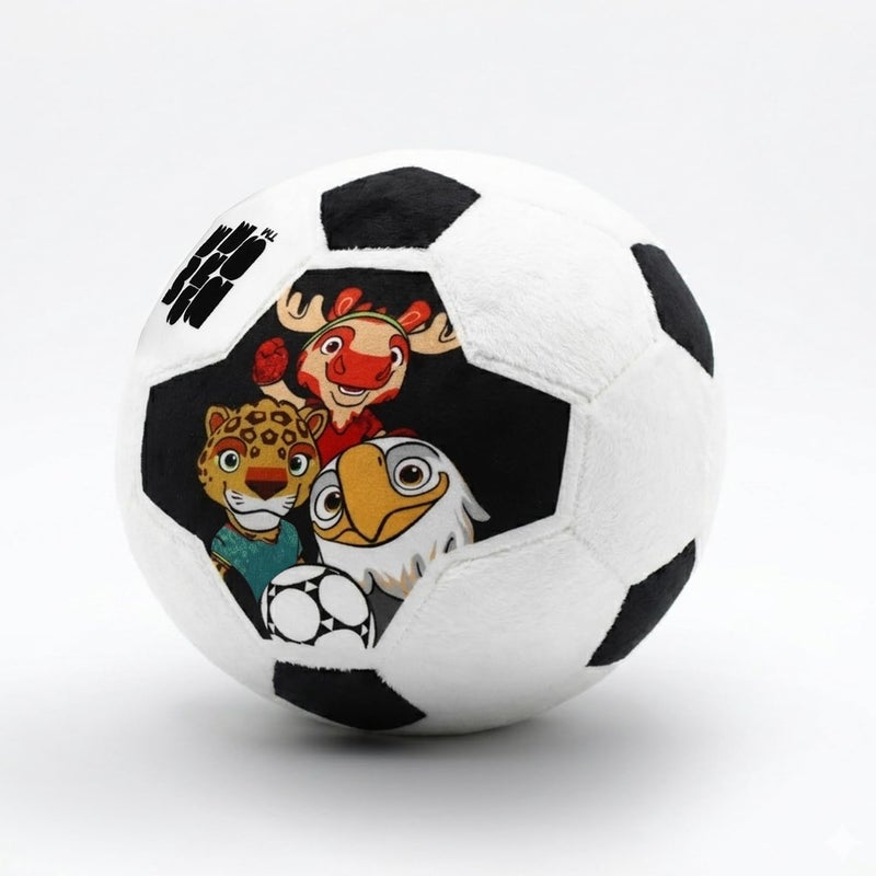 MESUCA FIFA World Cup 2026 Soccer Ball Plush Toy - 11.8inch Soft Pillow with Trophy Design - Image 2