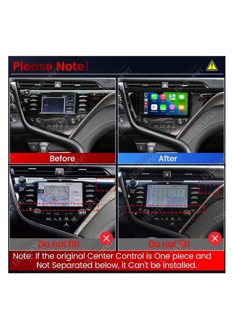 راديو ستيريو للسيارة يعمل بنظام أندرويد 13 لسيارة تويوتا كامري 2018 2019 2020، Biorunn 10.1 بوصة ثماني النواة GPS Navi لاسلكي سلكي Car-Play Android Auto Head Unit IPS FM AM RDS DSP، 4 جيجابايت من ذاكرة الوصول العشوائي 64 جيجابايت - Image 2