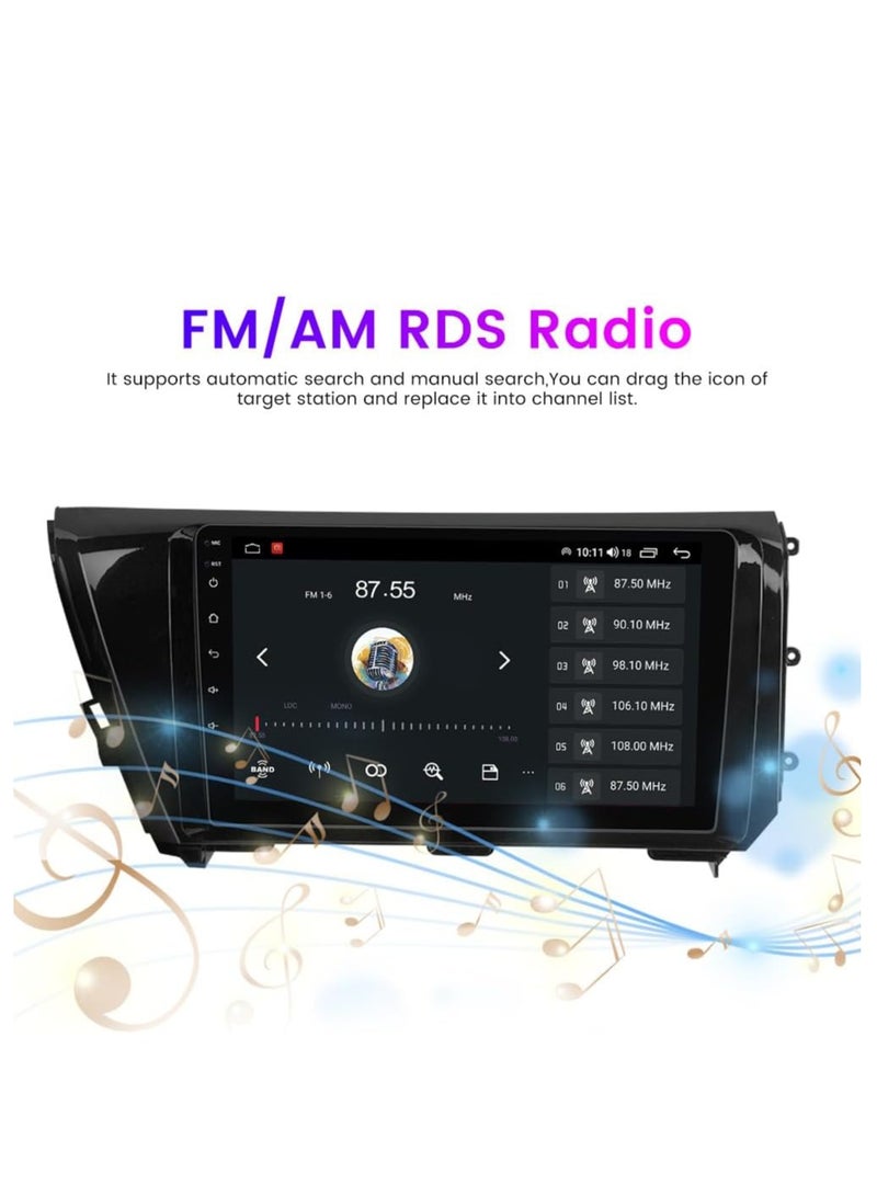 راديو ستيريو للسيارة يعمل بنظام أندرويد 13 لسيارة تويوتا كامري 2018 2019 2020، Biorunn 10.1 بوصة ثماني النواة GPS Navi لاسلكي سلكي Car-Play Android Auto Head Unit IPS FM AM RDS DSP، 4 جيجابايت من ذاكرة الوصول العشوائي 64 جيجابايت - Image 5