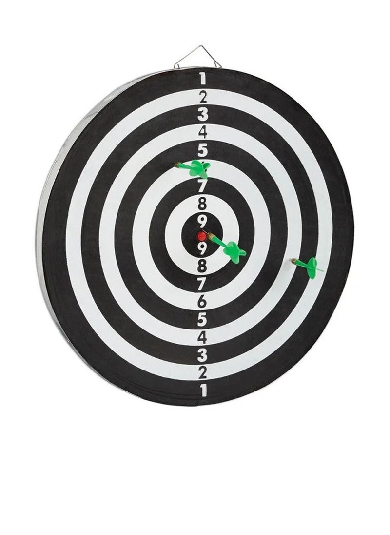Generic - Double Side Dartboard Family Game Set, Regulation Size High Quality Flocking Dart Board Of 15 Inch And 6 Steel Tip Darts, For Family And Friends, Enjoy Leisure Sport At Office Home Indoor Outdoor - Image 1