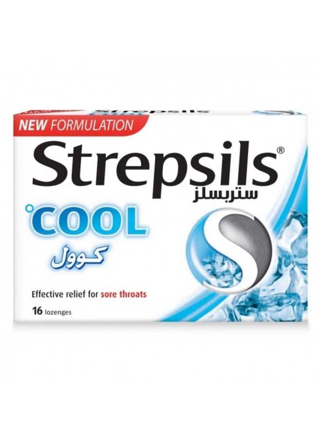 Strepsils Cool Lozenges for Sore Throats, 16 Count
