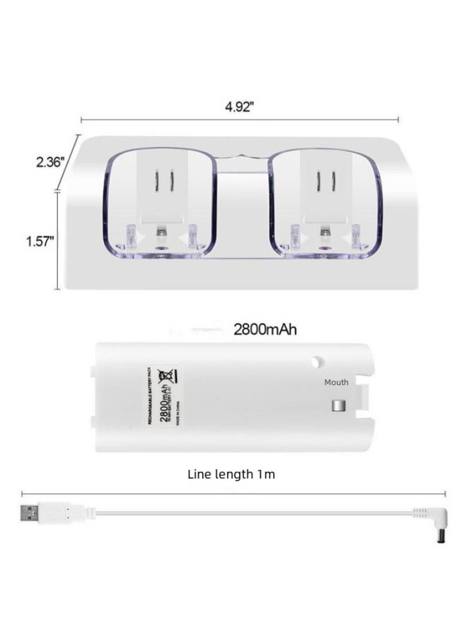 Ipega Wii Handle Seat Charging Wii Small Sofa Battery Seat Charging Wii Blue Light Double Electric Double Charging Wii Handle Double Electric Seat Charging - Image 5