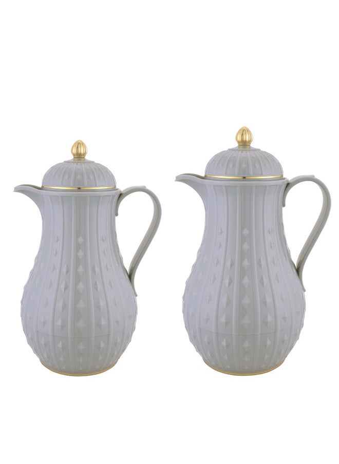 2-Piece Tea/Coffee Flask Set 0.6L & 1L Grey/Gold - pzsku/ZC1281D2DBF9BD6EC9432Z/45/_/1733735218/b34236f3-7713-46a9-ac43-a7906fae6b80