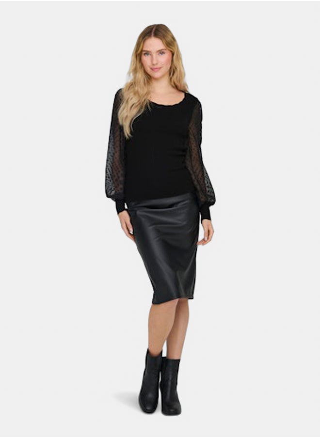 ONLY Onljulie Life Ls Mix O-Neck Cc Knt  - Image 1