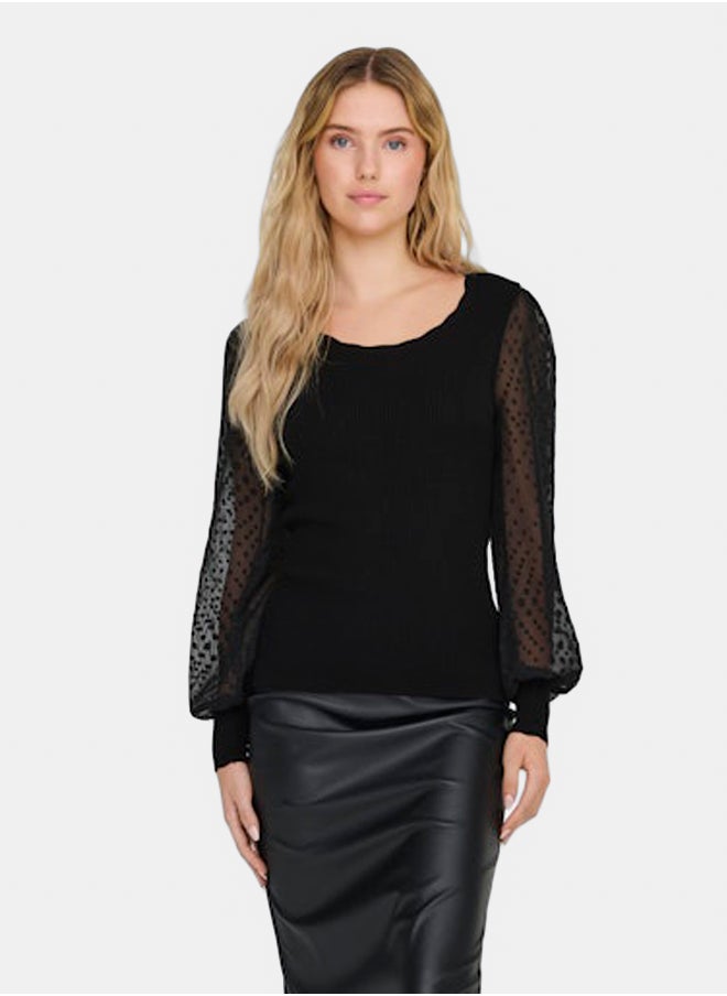 ONLY Onljulie Life Ls Mix O-Neck Cc Knt  - Image 4