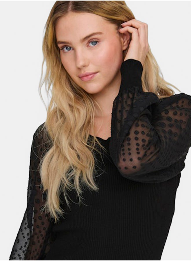 ONLY Onljulie Life Ls Mix O-Neck Cc Knt  - Image 2