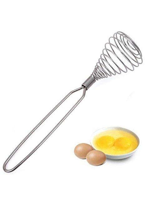 i Kito Spring Whisk i Kito Stainless Steel Manual Eggbeater Hand Egg Mixer Whisk Blender Stirring Beater Cream Frother Flour Stirrer for Kitchen 