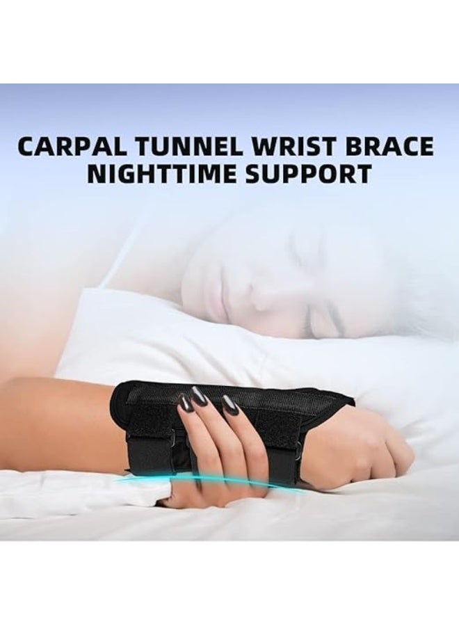 دعامة رسغ طبية قابلة للتعديل مع 3 أحزمة تثبيت – مشد احترافي لدعم المعصم وتخفيف الآلام – تصميم موحد يناسب اليد اليمنى واليسرى – جبيرة سوداء جيدة التهوية - Image 2