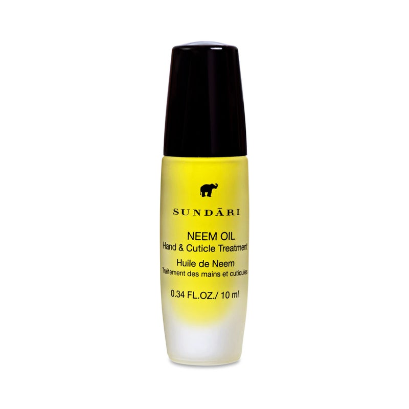 SUNDARI Neem Hand Cuticle Treatment Oil 034 Fl Oz Roller for Dry Hands Nails and Cuticles Hydrating NonGreasy Pure Plant Herbal Extracts MessFree Application Deep Nourishment
