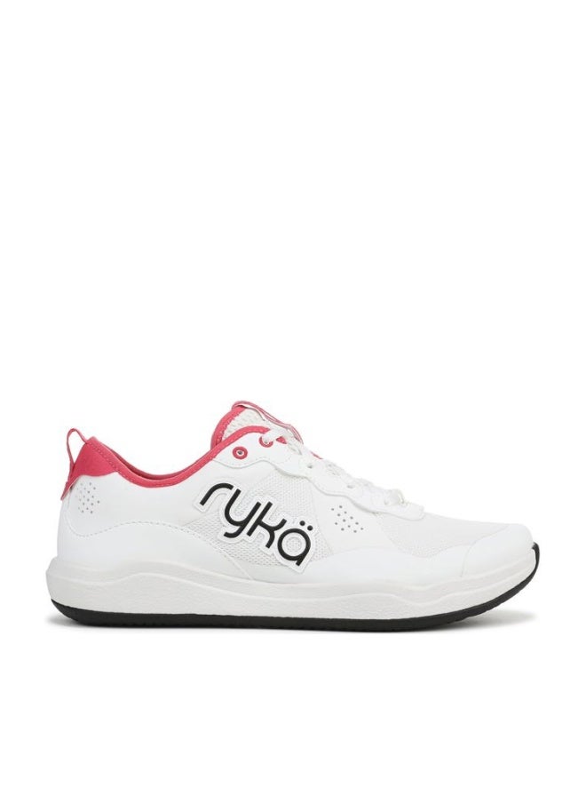 Ryka Women's Court Agility Sneaker, White/Popstar Pink, 8.5 - Image 1