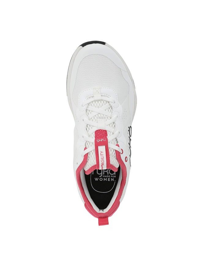 Ryka Women's Court Agility Sneaker, White/Popstar Pink, 8.5 - Image 5