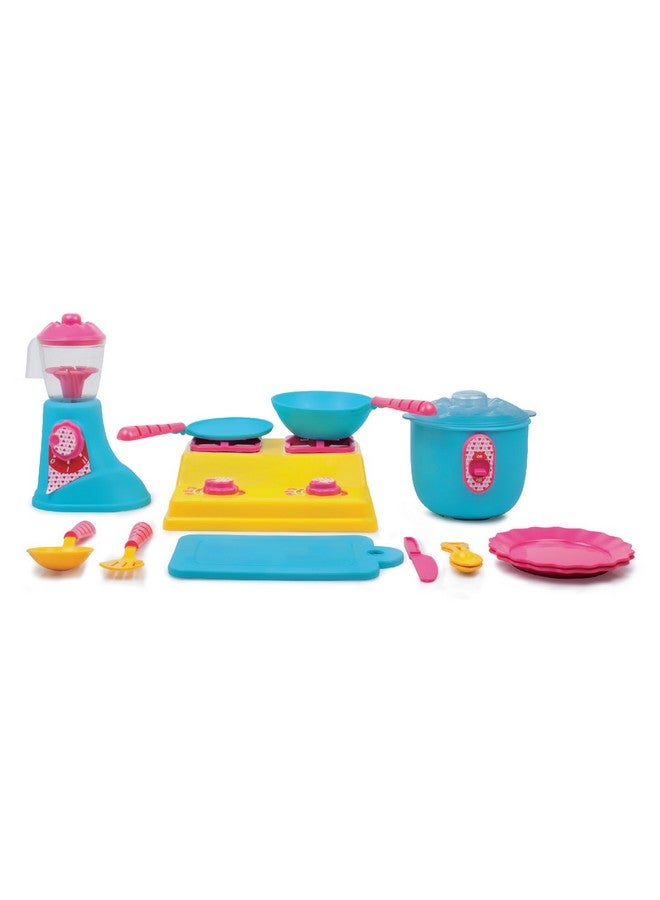 giggles - Kitchen Set Deluxe, 19 Piece Colourful Pretend And Play Cooking Set, Language And Social Skills,Role Play, 3 Years & Above, Preschool Toys - Image 1