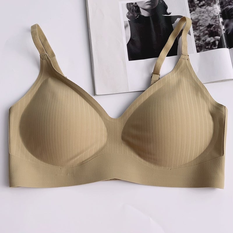 Seamless Comfortable Stripe Bralette Lift Black Panther - Image 3