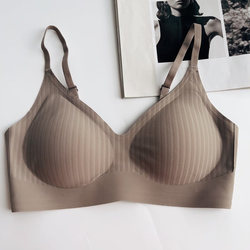 Seamless Comfortable Stripe Bralette Lift Black Panther - Image 4