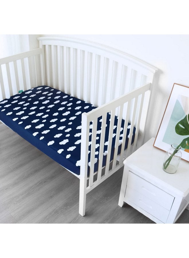 بيلوبان مجموعة من 4 ملاءات سرير ملائمة للأولاد والبنات - ملاءات أطفال من الألياف الدقيقة الناعمة والقابلة للتنفس باللون الرمادي والأزرق الداكن والأبيض - Image 2