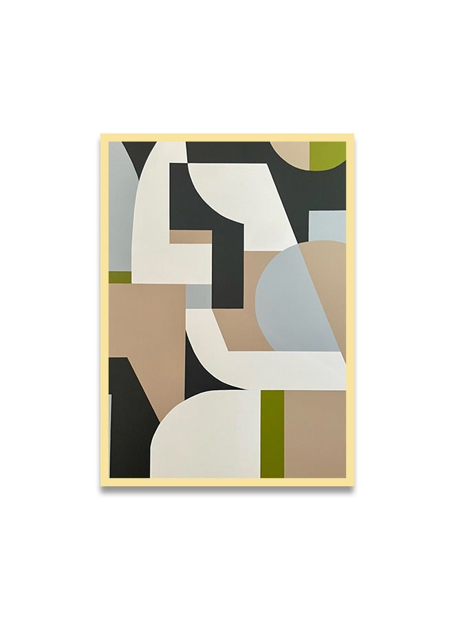 ماركتنا لوحة جدارية قماشية فنية لتزيين الحائط بتصميم تجريدي مع برواز ذهبي مجوف مقاس120x80سم قطعة واحدة - Image 2