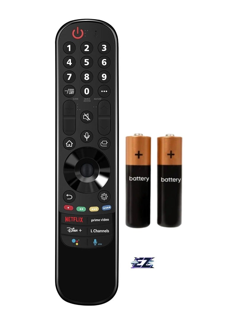 ELTRAZONE MR21GA Voice Replacement Remote Control for LG Smart TV with NPDL Keys – Includes Battery - Image 1