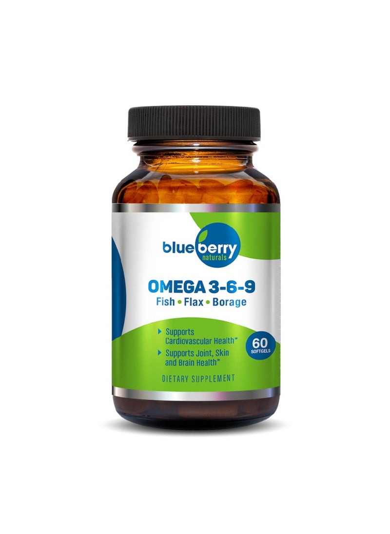 blueberry NATURALS - Omega 3-6-9 Softgels 60's - Image 1