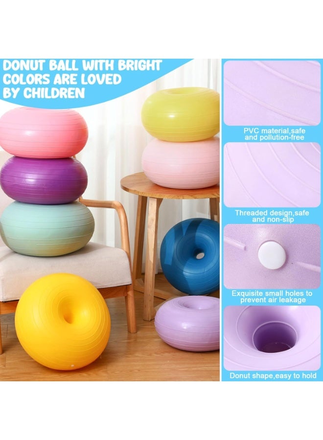 فلاي رود كرسي كرة اليوجا للفصول الدراسية، سجادة كرة اللياقة البدنية كبيرة الحجم مع جهاز قابل للنفخ، مناسب للأطفال والطلاب وتدريب التوازن الحسي والاستخدام في المكتب المنزلي. - Image 2