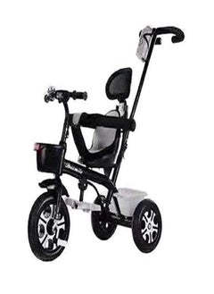 Other Manufacturer Tricycle For 1 To 5 Years Old Baby Trike Ride On Tricycle With Push Bar 3 Wheels Bike For Boys and Girls 3 Wheels Toddler Tricycle Black  - Image 1