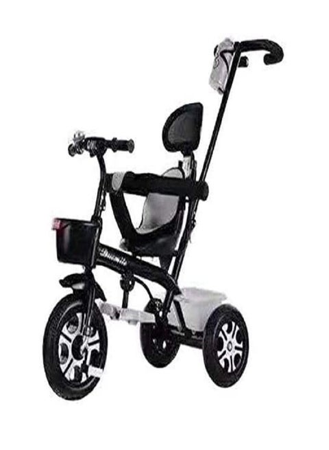 Tricycle For 1 To 5 Years Old Baby Trike Ride On Tricycle With Push Bar 3 Wheels Bike For Boys and Girls 3 Wheels Toddler Tricycle Black