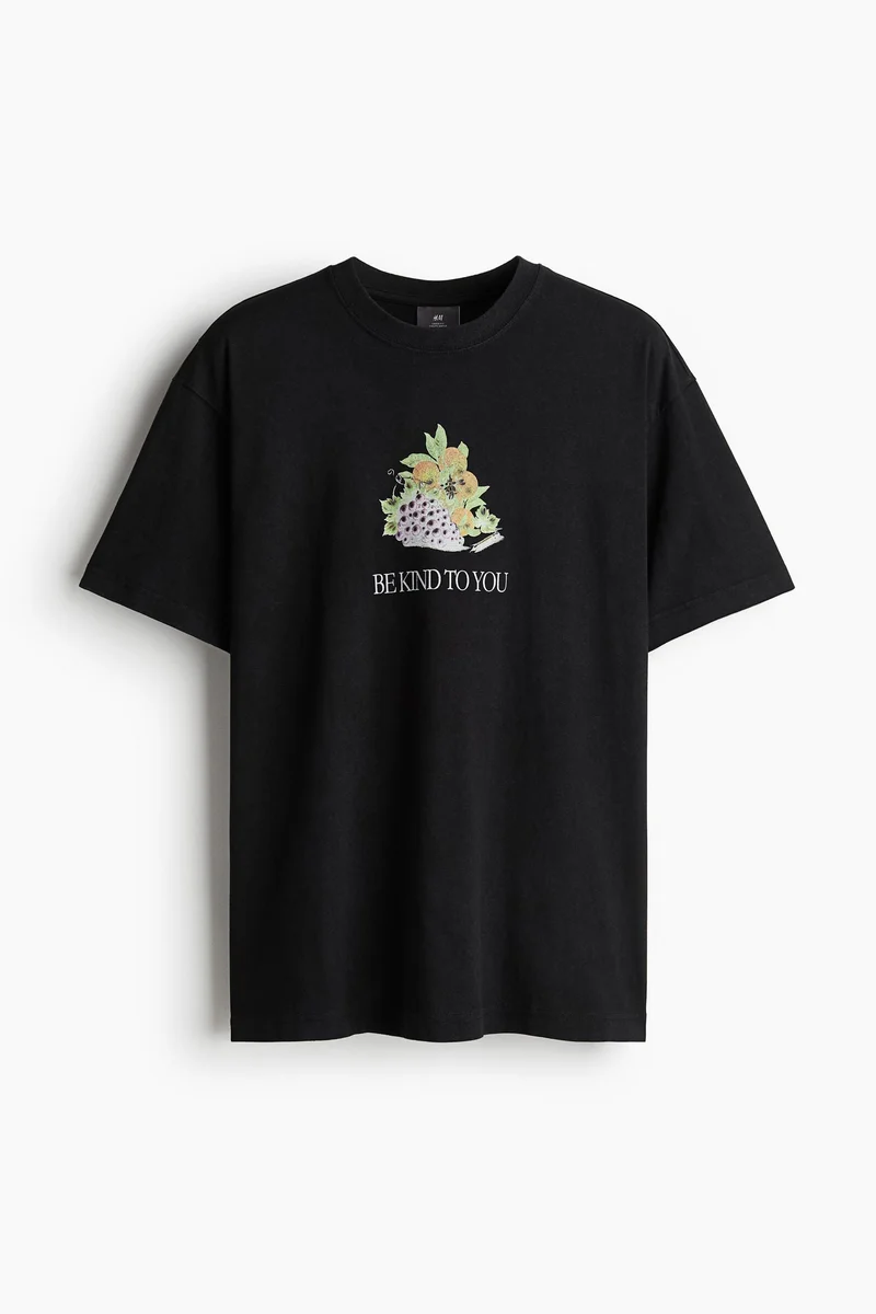 اتش اند ام Loose Fit Printed T-Shirt