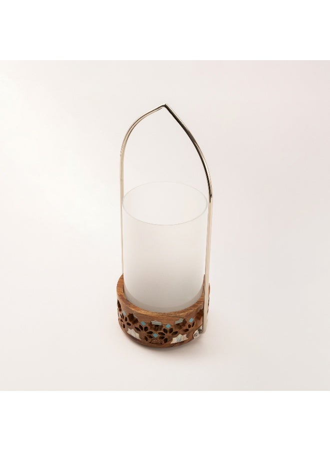 هومز فانوس خشب مصنوع يدوي 15*15*37 سم - Image 1