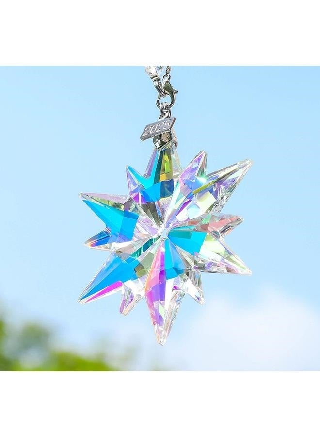 Annual Ornaments Crystal Snowflake Star, Sparkly Crystal Ornaments for Tree, Beautiful Ornaments for Women Girls（Seven Colors） - Image 2