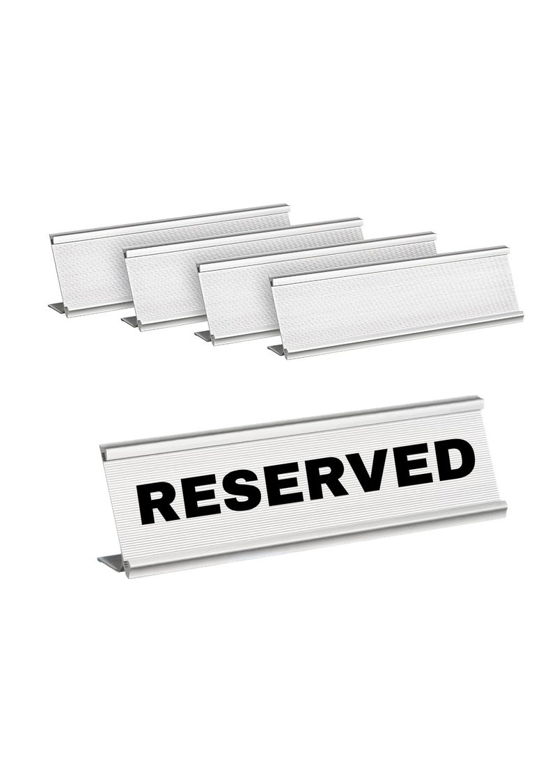 PRINTSHOP4ME Stainless Steel Tent Card Table Reserved Sign-Perfect for Restaurants, Events, and Private Functions-Table Signage for Reserved and Sign Places - Image 2