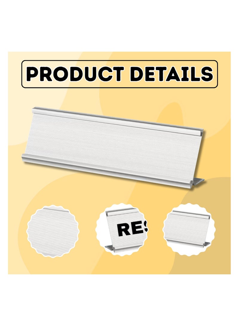 PRINTSHOP4ME Stainless Steel Tent Card Table Reserved Sign-Perfect for Restaurants, Events, and Private Functions-Table Signage for Reserved and Sign Places - Image 3