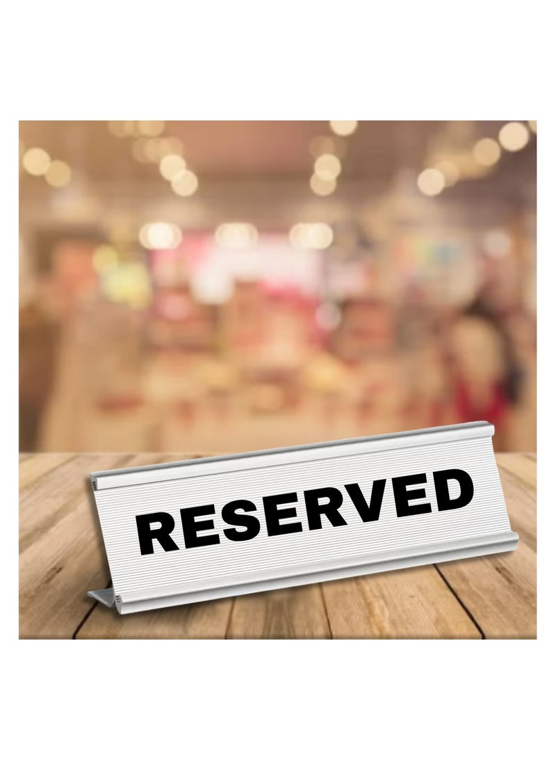 PRINTSHOP4ME Stainless Steel Tent Card Table Reserved Sign-Perfect for Restaurants, Events, and Private Functions-Table Signage for Reserved and Sign Places - Image 5