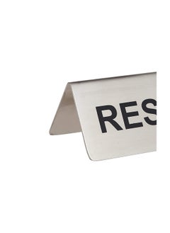 PRINTSHOP4ME Stainless Steel Tent Card Table Reserved Sign-Perfect for Restaurants, Events, and Private Functions-Table Signage for Reserved and Sign Places  - Image 3