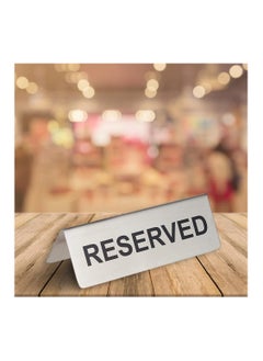 PRINTSHOP4ME Stainless Steel Tent Card Table Reserved Sign-Perfect for Restaurants, Events, and Private Functions-Table Signage for Reserved and Sign Places  - Image 4