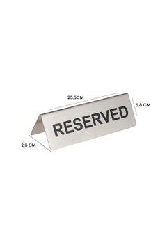 PRINTSHOP4ME Stainless Steel Tent Card Table Reserved Sign-Perfect for Restaurants, Events, and Private Functions-Table Signage for Reserved and Sign Places  - Image 5