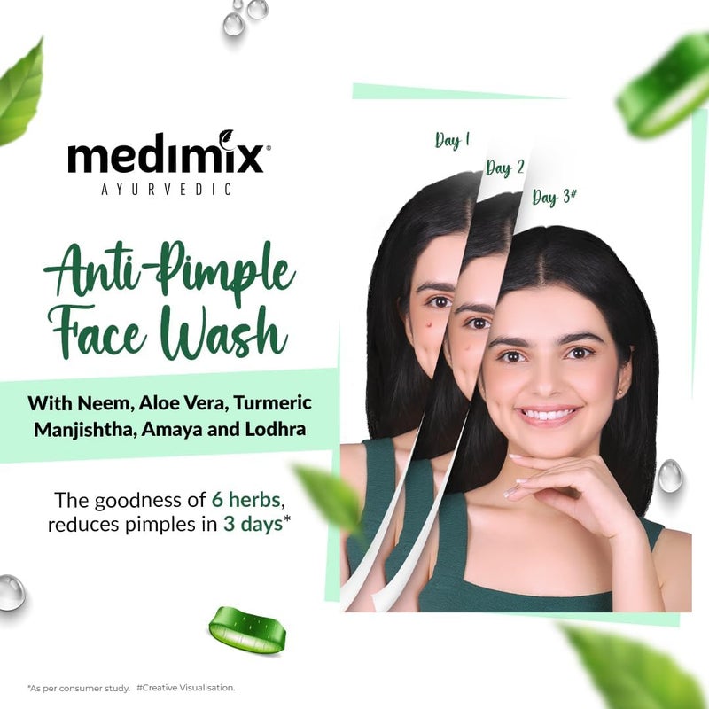 Medimix غسول الوجه المضاد لحب الشباب من ميديمكس، 100 مل (عبوة من 2) - Image 3
