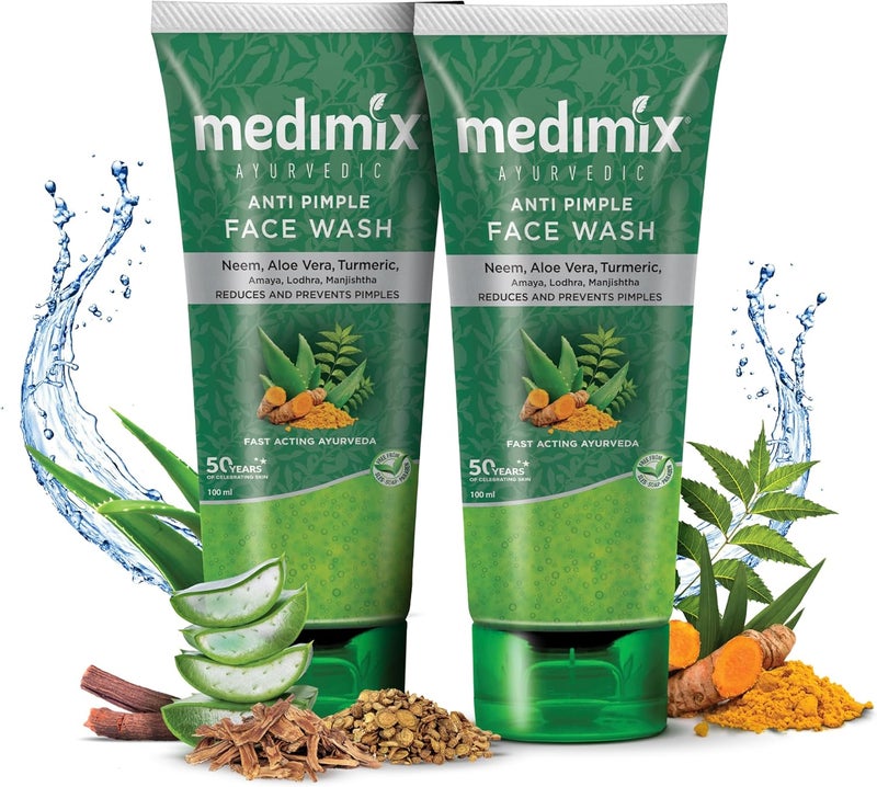 Medimix غسول الوجه المضاد لحب الشباب من ميديمكس، 100 مل (عبوة من 2) - Image 1