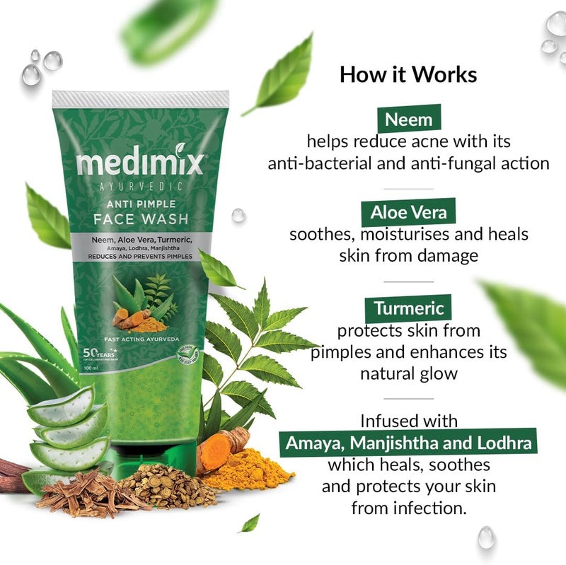 Medimix غسول الوجه المضاد لحب الشباب من ميديمكس، 100 مل (عبوة من 2) - Image 4