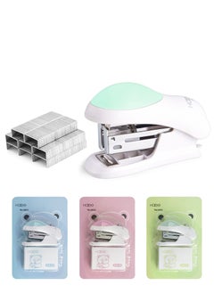 SYOSI 3 Pack Mini Stapler with 400 Staples Small Stapler Multipack 2-24 Sheets Capacity Standard Staples with Box Desktop Stapler Remover for Kids School Office Supplies, 3 Colors  - Image 1
