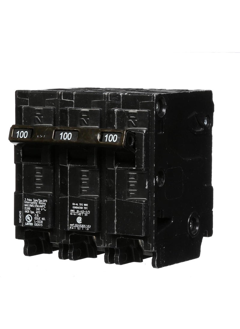 SIEMENS Q3100H 100Amp Three Pole 22kA Type QPH Circuit Breaker  - Image 1