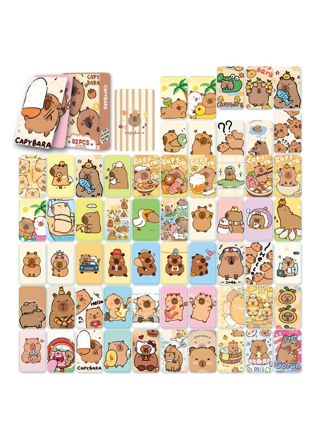 NIBEMINENT 92 Pcs Cartoon Capybara Double-sided Lomo Cards Card For Fans Collection Gifts - Image 3