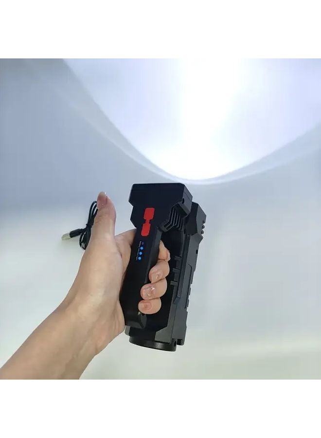 Black ABS Multi Mode Outdoor LED Flashlight With Battery Display For Night Travel - Image 1