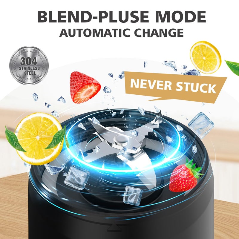 NexaEase Portable Personal Blender for Smoothies, Protein Shakes, Frozen Drinks - 24Oz Blender Cup Bottle with Sip Spout, Travel Lid, USB-C Rechargeable, Cordless - Mini Small Blenders for Kitchen, Gym, Office - Image 2