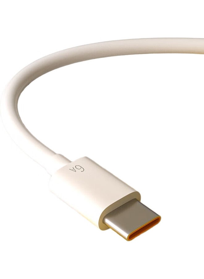 Zitai Type-C Data Cable, 6A Super Fast Charging 100W, Suitable For Huawei Honor Mate60/50/40Pro/30/P70, Xiaomi, 2 Meters, White - Image 3