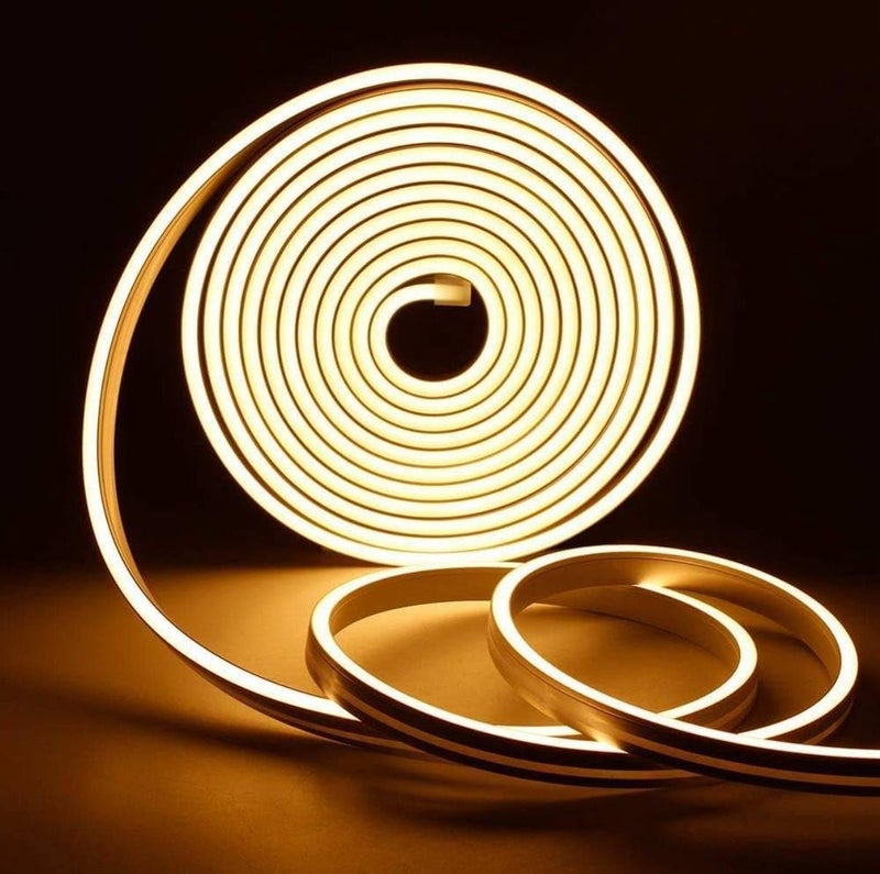 KBR LED Smart Neon Strip Light with USB Power Charging – Warm White Decorative Festival Lighting for Indoor & Outdoor, Diwali, Christmas, Balcony, Entrance, Pillars with Easy Plug-in (1 Meter) - Image 1