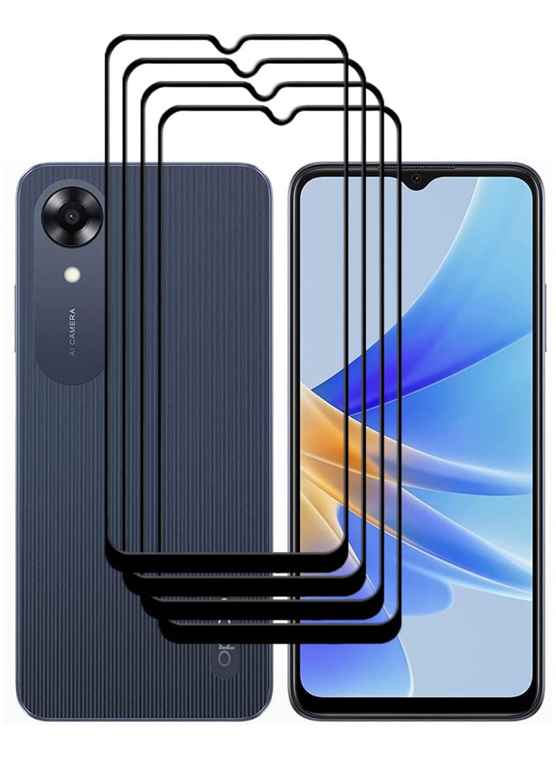 ACLIX 4 Pieces Antistatic ESD Dustproof Premium Quality High Definition Tempered Glass Screen Protector Designed For Oppo A17k - Image 1