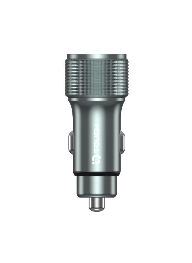 IQ TOUCH IQ Touch 66W Dual Type-C Car Charger with Type-C Charging Cable, Dual USB-C Ports, Aluminum Alloy Body, Includes USB-C to USB-C Cable, Compatibility for Phones, Tablets, and Laptops  - Image 3